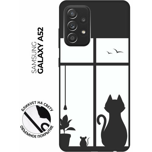 RE: PA Чехол - накладка Soft Sense 3D для Samsung Galaxy A52 с принтом Cat and Mouse черный re pa чехол накладка soft sense для samsung galaxy a71 с 3d принтом cat and mouse черный