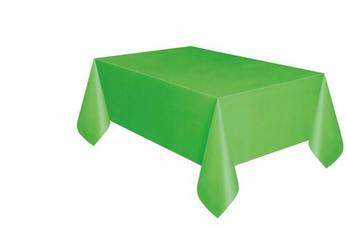 Одноразовая однотонная скатерть зеленого цвета Festive Green 137х274 см.