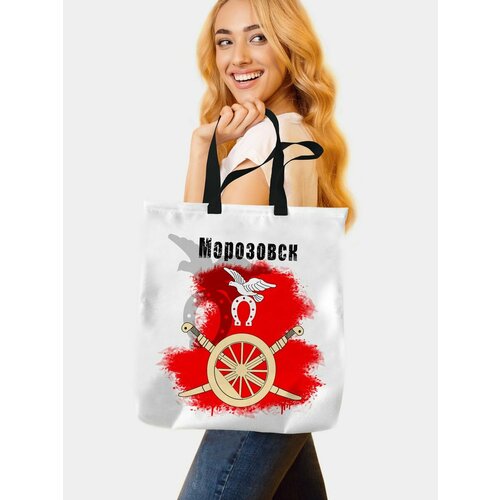 фото Сумка шоппер , белый филя флаги