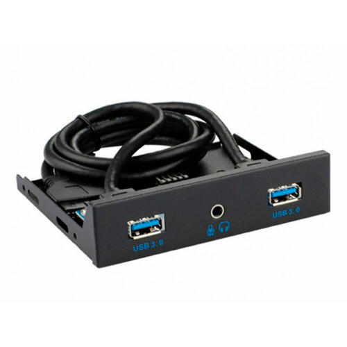 контроллер планка на переднюю панель ks is 3 5 atx usb3x2 aux combo black ks 794 Контроллер Планка на переднюю панель KS-is 3.5 ATX USB3x2, AUX Combo Black KS-794