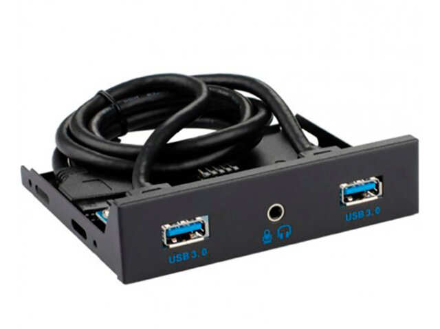 Контроллер Планка на переднюю панель KS-is 3.5 ATX USB3x2, AUX Combo Black KS-794