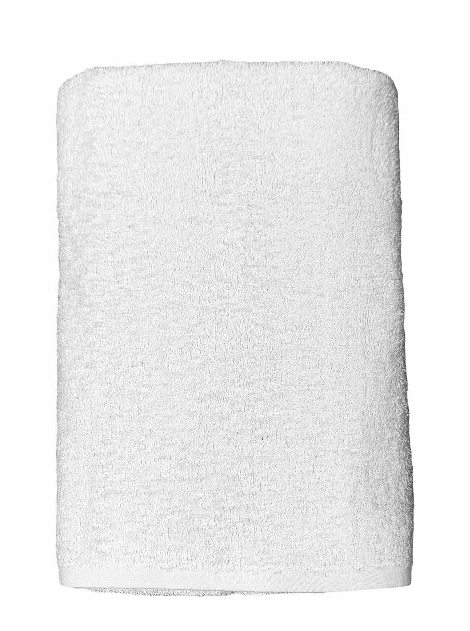 Полотенце белое банное, махровое, хлопок, 70x140 см, 450 г/м² - фотография № 2