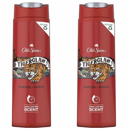 гель для душа old spice tigerclaw 400 мл Old Spice гель для душа + шампунь Тайгеркло 400мл - 2 штуки