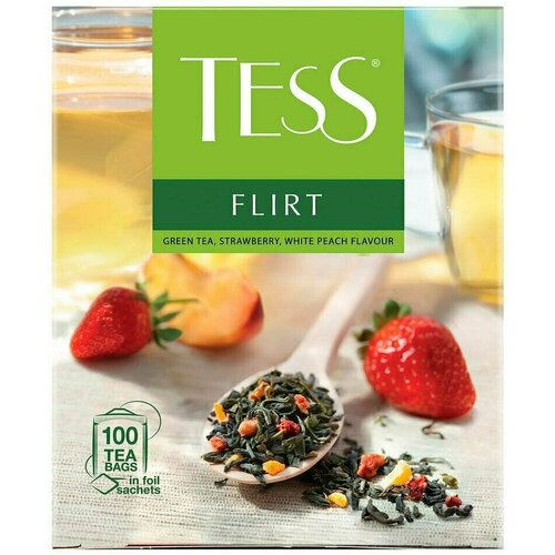 Чай Tess Flirt зеленый 100*1.5г 3уп