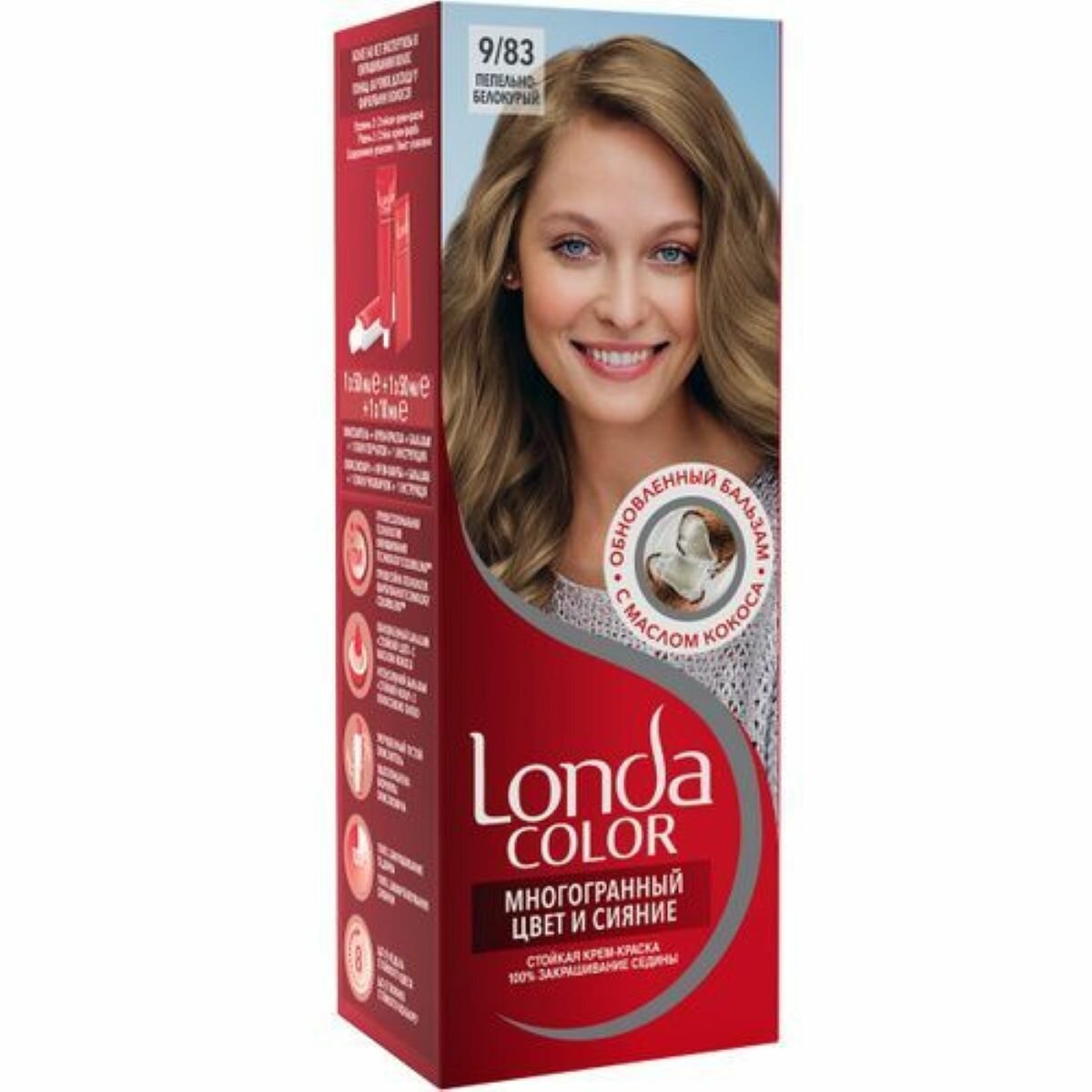 Londa Color Крем-краска стойкая 9/83 Пепельно-белокурый