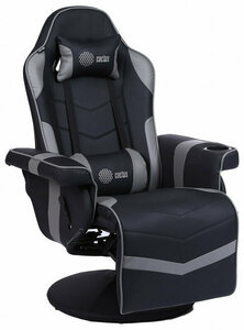 Фото Кресло геймерское CACTUS CS-CHR-GS200BLG черный/серый сиденье черный/серый эко. кожа металл черный подст