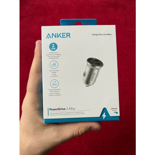 Автомобильное зарядное устройство Anker 24W Car Power drive 2 Alloy, Car Charger with Power Posts