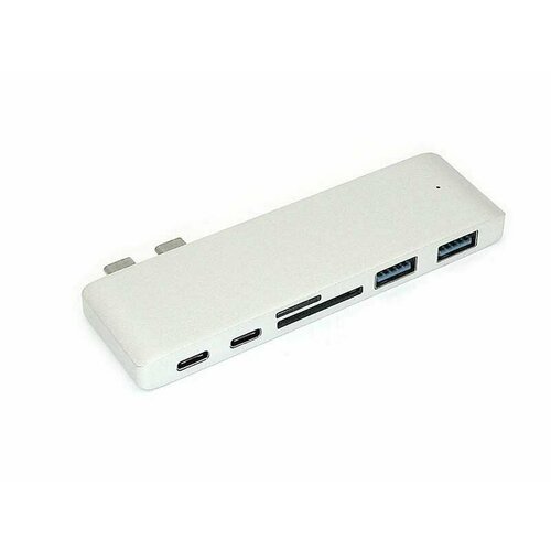 Адаптер Vbparts для APPLE MacBook Type-C - 2xUSB 3.0 + 2xType-C + SD/TF Silver