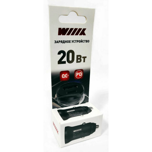 Автомобильное зарядное устройство Wiiix UCC-7-2-11, USB-C + USB-A, 3.1A, черный
