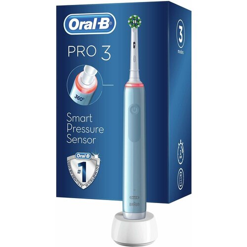 Oral-B Зубная щетка Oral-B Pro3 3500 электрическая голубая 2 шт 2453300₽