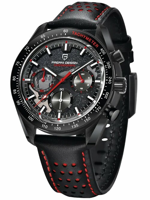 Наручные часы Pagani Design, красный, черный