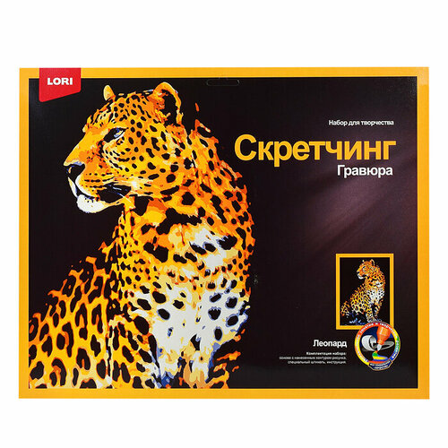 Скретчинг 30*40см Животные Леопард