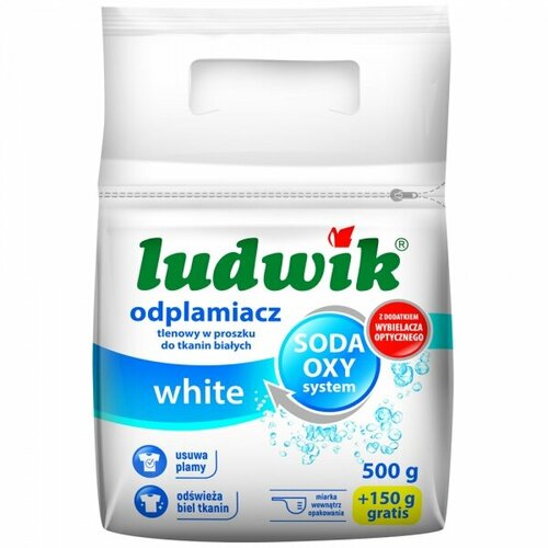 Ludwik кислородный пятновыводитель для белых тканей, порошок, 650 гр