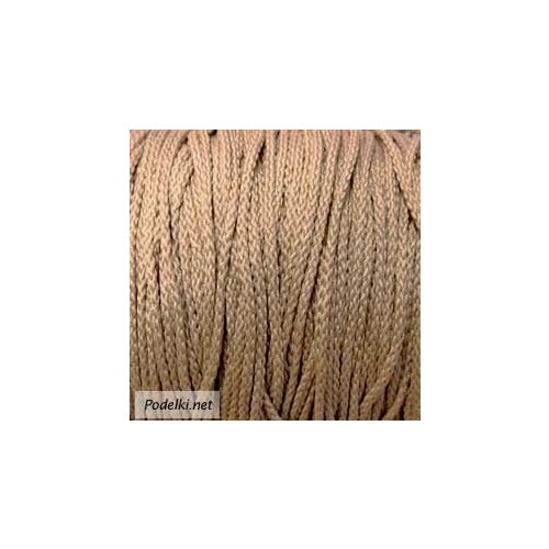 Плетеный шнур синтетический 0004108 бежевый 1 мм цена за 30 м 456₽