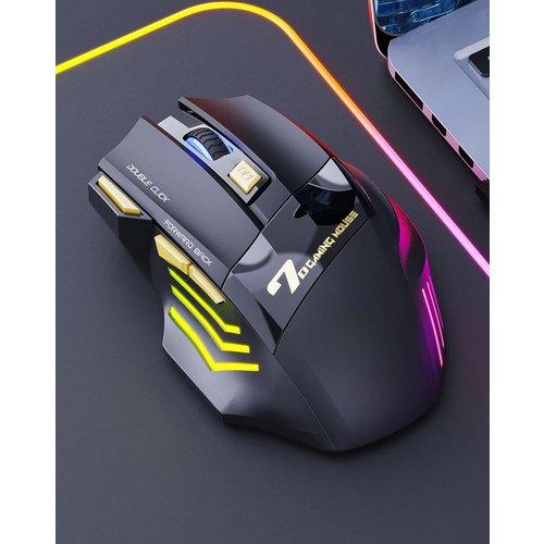 Беспроводная игровая мышь для компьютера / Компьютерная мышь с RGB подсветкой для игр