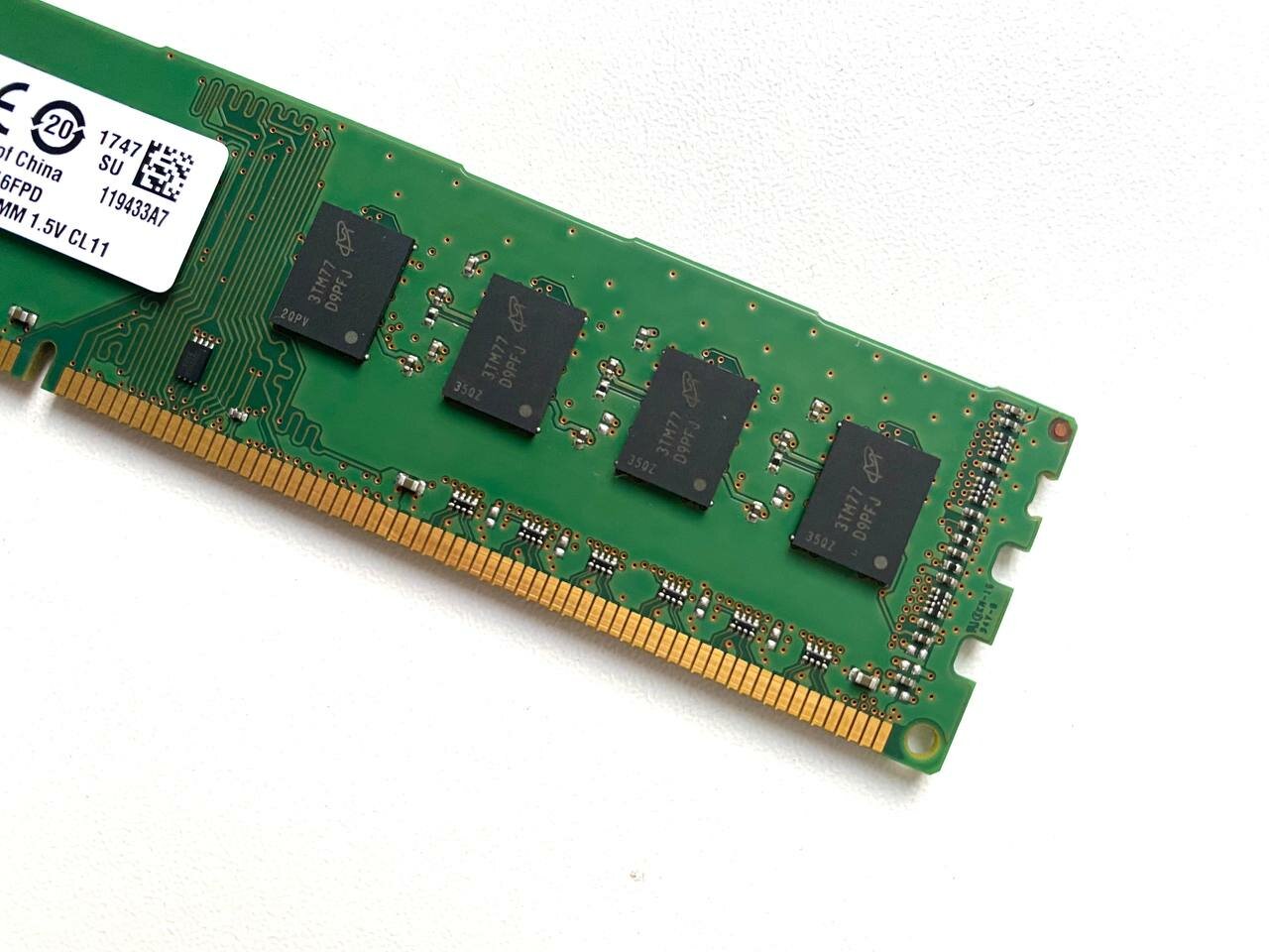Оперативная память Crucial DDR3 4gb 1600 1.5v UDIMM CL11 для ПК — фото 1
