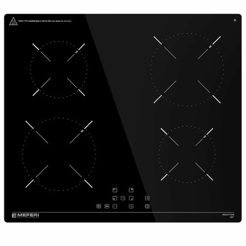 Индукционная варочная панель MEFERI MIH604BK LIGHT, 60 см, 4 конфорки, черная