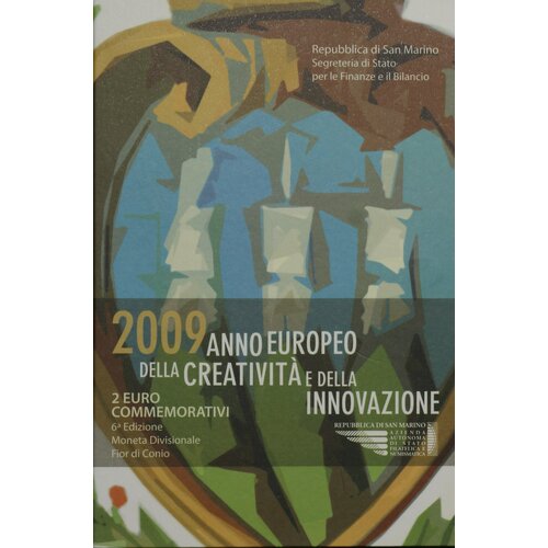 Сан-Марино 2 евро 2009 Год инноваций (буклет) сан марино 2 евро 2020 рафаэль буклет