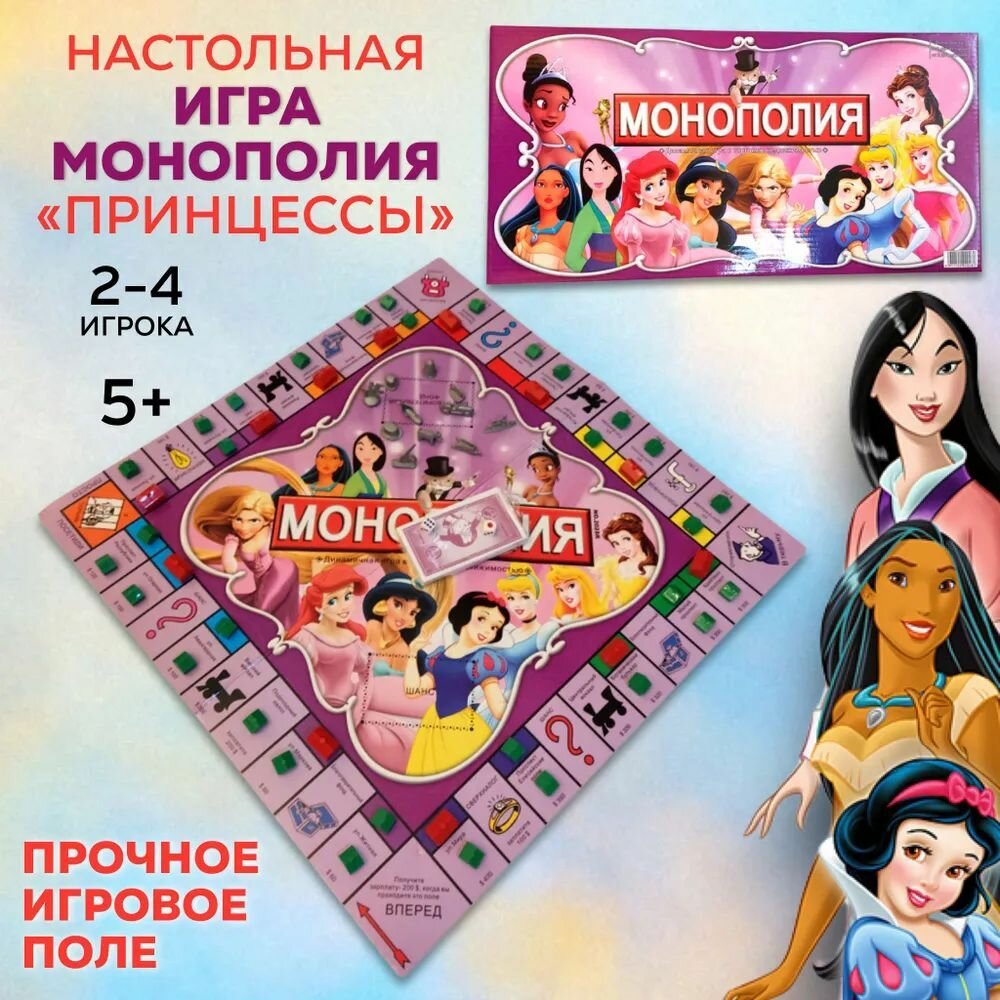 Настольная детская игра "Монополия Принцессы"