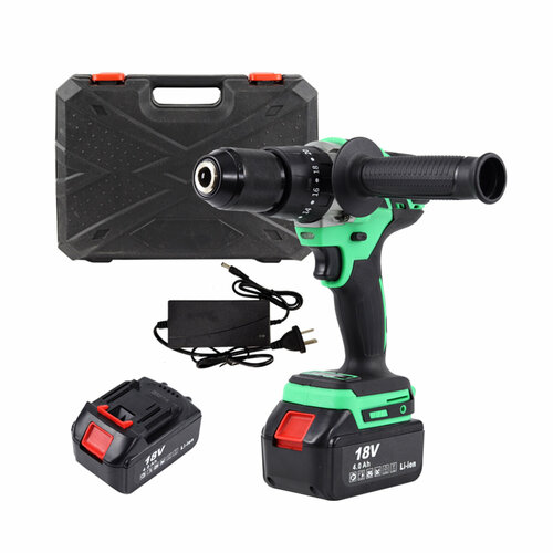 Дрель-шуруповерт ударная аккумуляторная Zitrek Green Impact 18V 18 В 2 x 4 Ач Li-ion ЗУ 885900₽