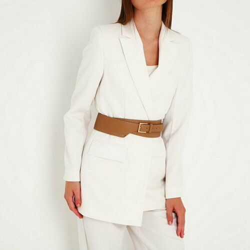 фото Ремень сима-ленд, размер 105, бежевый сима-лэнд