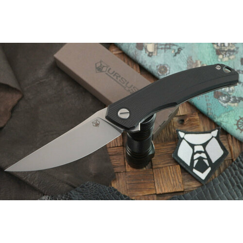 фото Мастерская братьев широгоровых мбш складной нож квантиум урсус, сталь cromax pm, рукоять черный g-10, mrbs