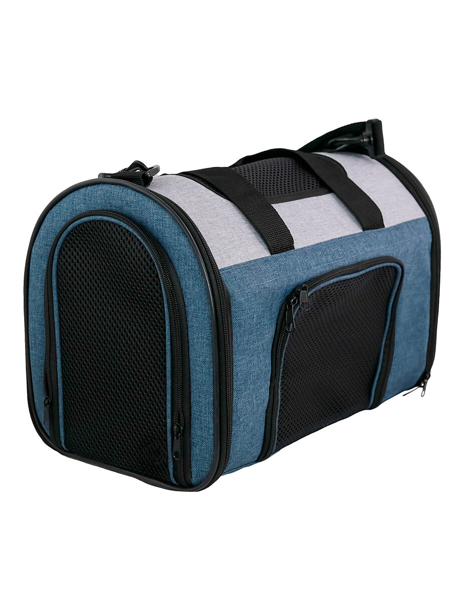 Сумка-переноска для животных, для кошек, для собак, "Не Один Дома" Bag, синий, 40х25х30 см Hoff - фото №10