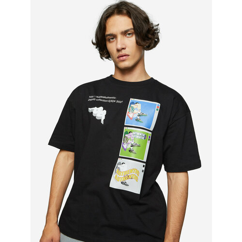 фото Футболка kappa, размер 50/52, черный