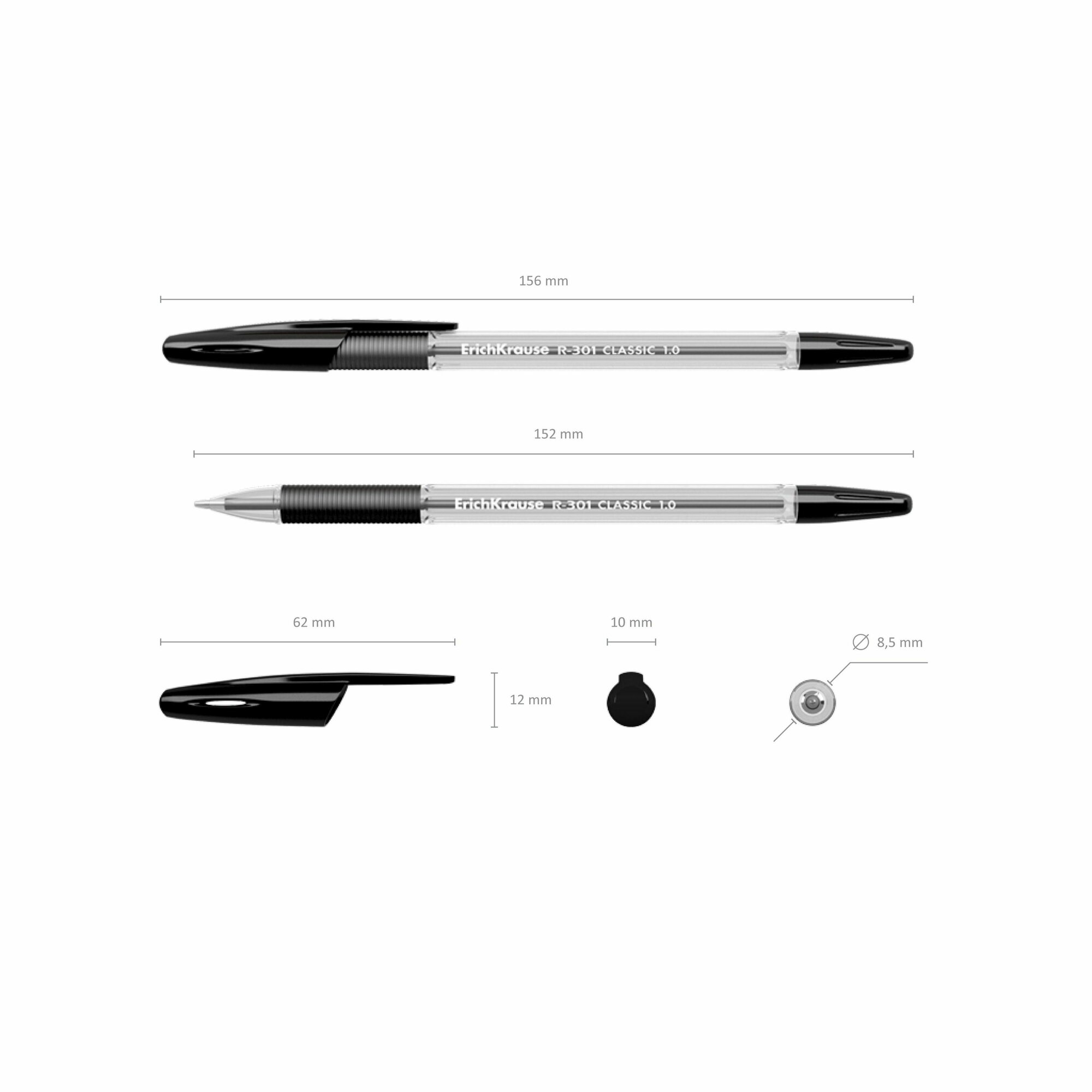Ручка шариковая Erich Krause R-301 Grip - фото №8