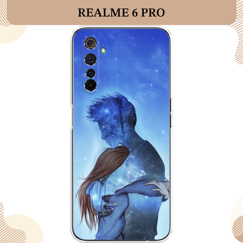 Силиконовый чехол Влюбленная пара небо на Realme 6 Pro / Реалми 6 Про силиконовый чехол влюбленная пара небо на realme xt реалми xt