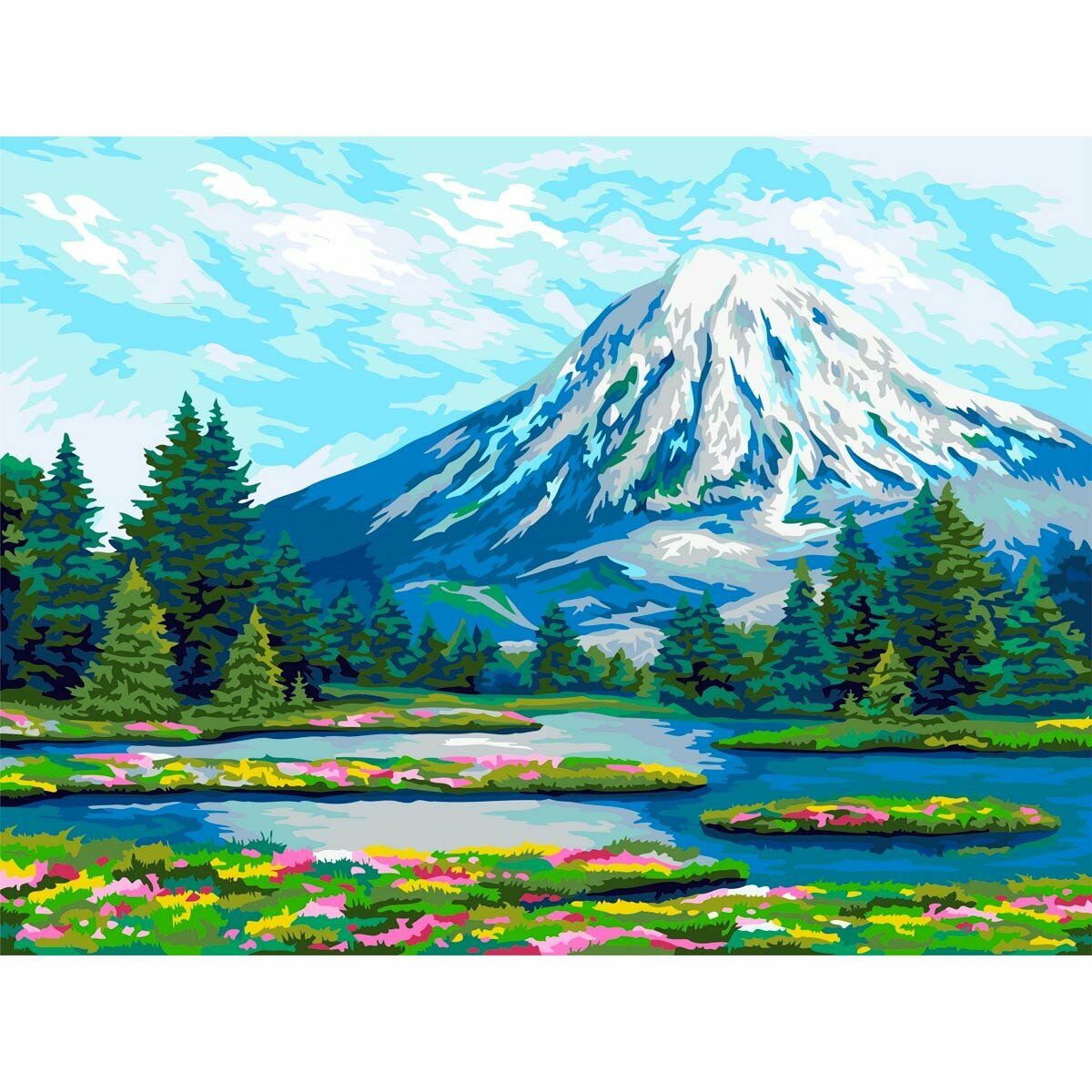 Картина по номерам на холсте 'Камчатский край' 40*50 см Русская живопись A133