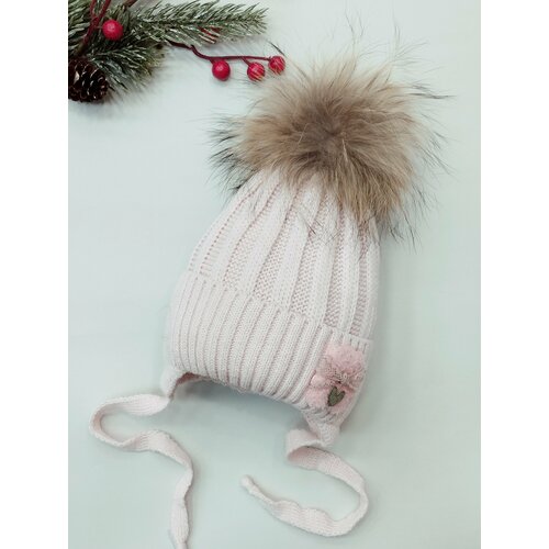 фото Шапка мой ангелок мишка, размер 48-50, розовый