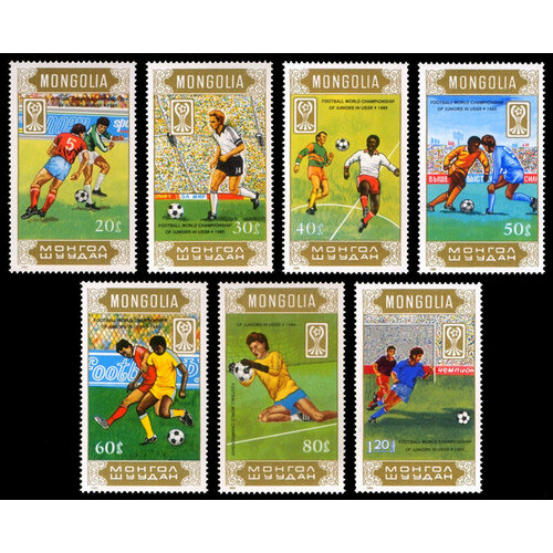 Почтовые марки Монголия 1985г. Футбол Футбол MNH