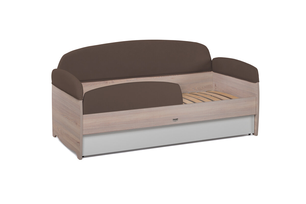 Futuka Kids диван-кровать Urban цвет капучино Albera , с ящиком для белья, мягкими подлокотниками, 160х80см.