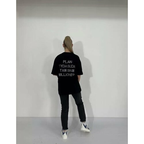 Футболка размер оверсайз, черный