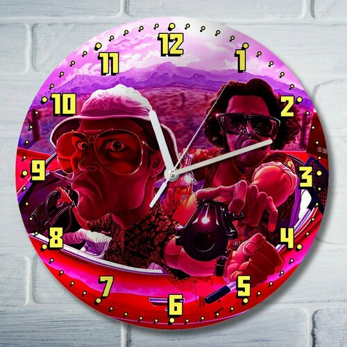 Настенные часы УФ Фильм Страх и ненависть в Лас-Вегасе Fear and Loathing in Las Vegas Хантер Томпсон Джонни Депп Рауль Дюк - 9188 2890₽