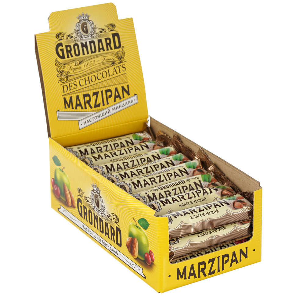 TM Grondard (9389) Батончики глазированные Марципановые Классика, (24шт по 50г)