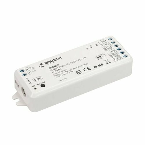 Диммер Arlight SMART-PWM-102-72-SH-PD-SUF (12-36V, 2x5A, TUYA BLE, 2.4G) 038545 контроллер arlight 034501 smart tuya