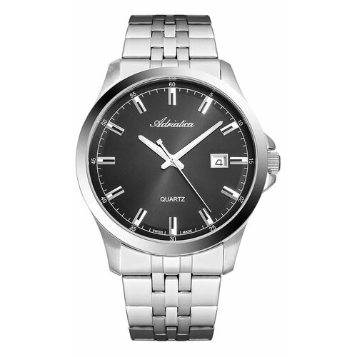 Наручные часы Adriatica Premiere, серебряный, серый наручные часы adriatica серый серебряный