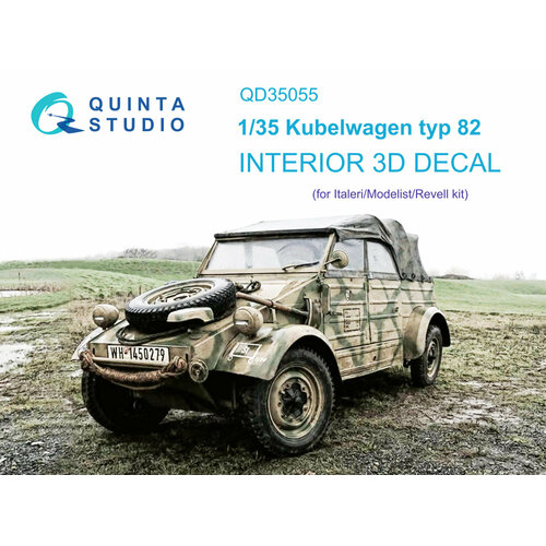 QD35055 3D Декаль интерьера кабины Kubelwagen typ 82 (Italeri)