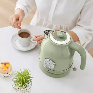 Чайник с датчиком температуры Qcooker Retro Electric Kettle 1.7L (Green/Зеленый) RU — фото 1