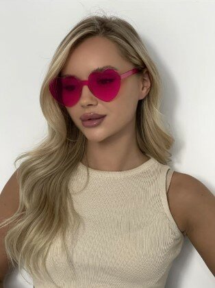 Солнцезащитные очки , розовый, красный