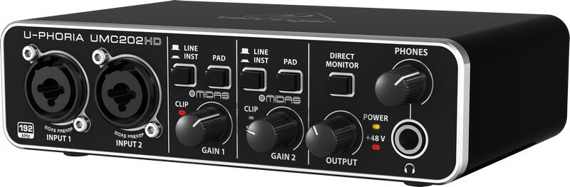 Behringer UMC202HD внешний интерфейс USB