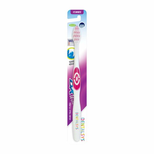 Зубная щетка средней жесткости Kerasys классик BX Wave Classic, малиновый