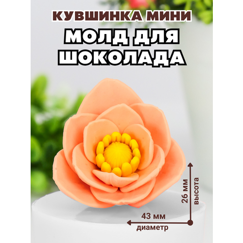 Молд силиконовый для шоколада и мыла Кувшинка мини 649₽
