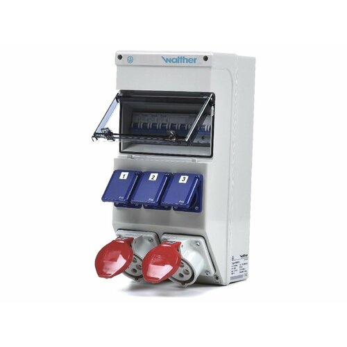 CEE-Socket комбинированное настенное крепление IP44 6980203 – Walther – 4015609156993