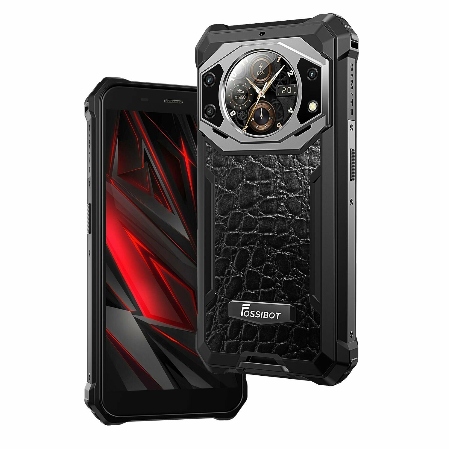 Смартфон FOSSIBOT F101 Pro 15ГБ(12ГБ +3ГБ)+128ГБ, Черная кожа — фото 1