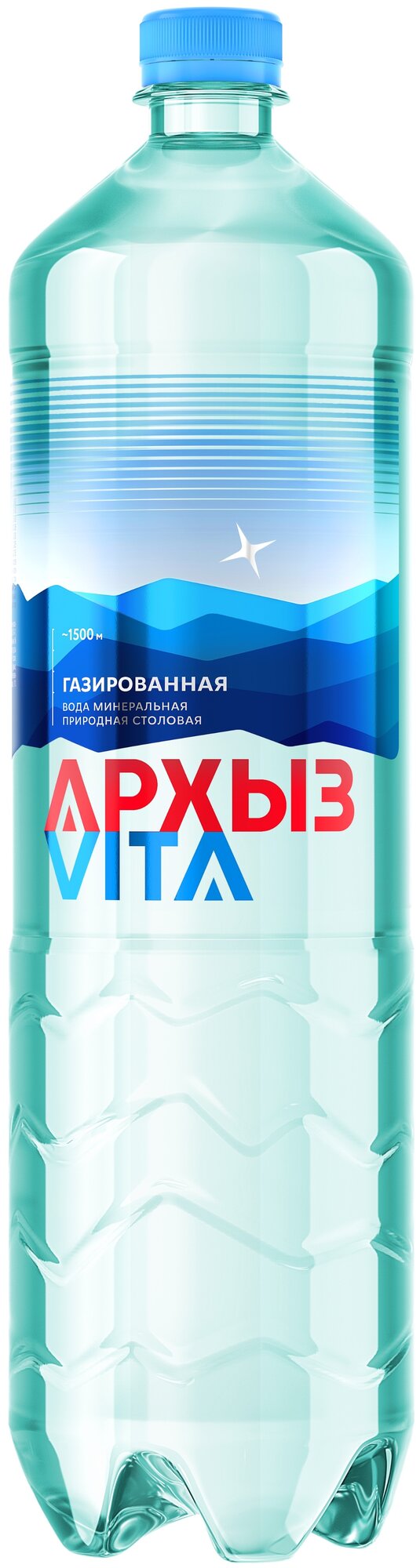 Минеральная вода «Архыз Vita», газированная, маломинерализованная, 1.5 л