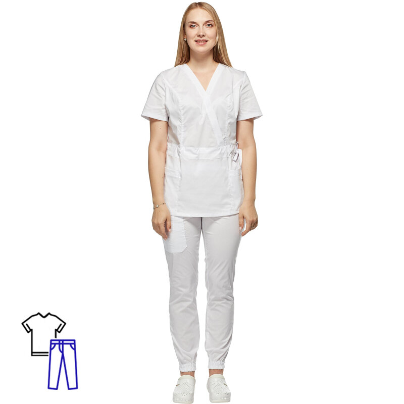 Костюм для медицинского персонала жен. М24 КБР белый 40 (158-164)