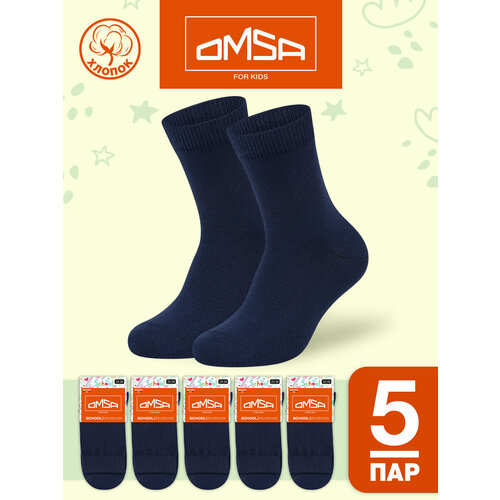 фото Носки omsa 5 пар, размер 35/38, , синий